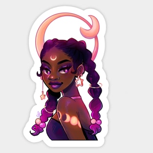 purple & gold Sticker